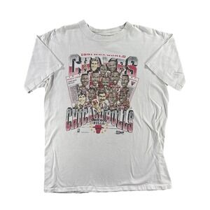 Vintage Chicago Bulls Caricature Salem Sportswear T-Shirt Men's XL NBA 1991